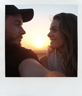 Eden and Joel at sunset